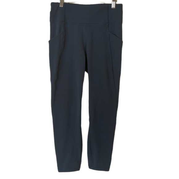 Lululemon Time To Sweat Crop 23" Legging Night Diver Teal Blue - Picture 4 of 9